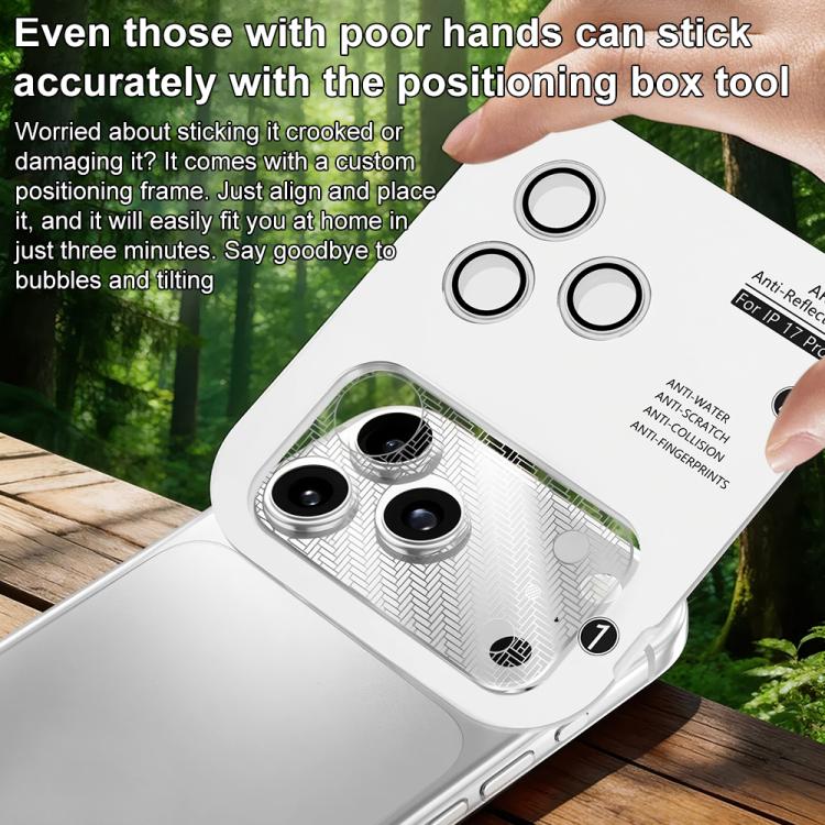 For iPhone 17 Pro Max XDcase Nickel Alloy Integrated Cicada Wing Hollow Base Lens Protector