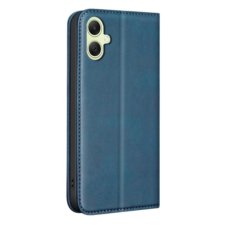 For Samsung Galaxy A05 BINFEN COLOR Calfskin Texture Magnetic RFID Vegan Leather Phone Case