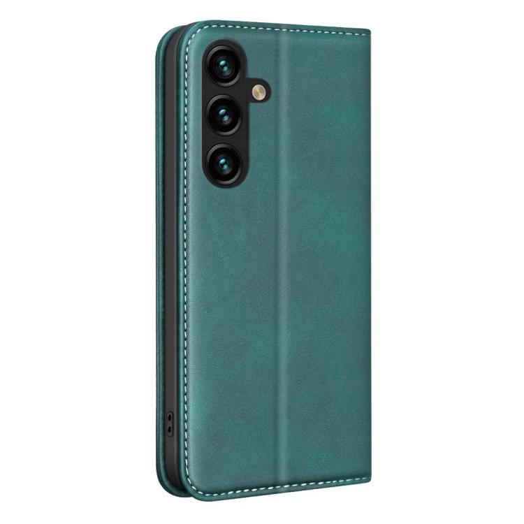 For Samsung Galaxy A34 5G BINFEN COLOR Calfskin Texture Magnetic RFID Vegan Leather Phone Case