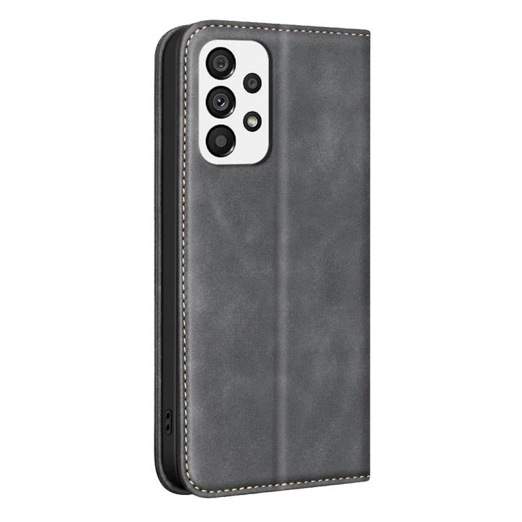 For Samsung Galaxy A72 4G/5G BINFEN COLOR Calfskin Texture Magnetic RFID Vegan Leather Phone Case