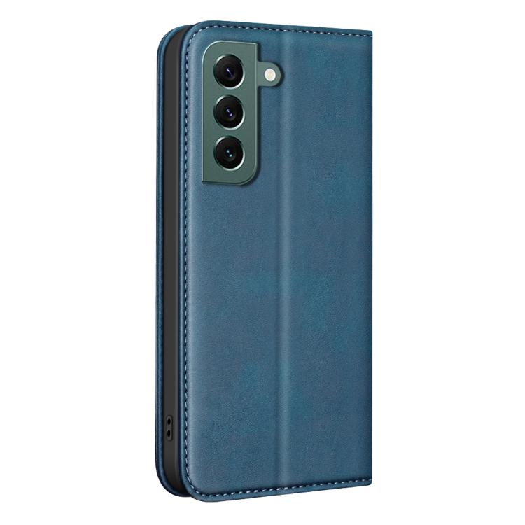 For Samsung Galaxy S21+ 5G BINFEN COLOR Calfskin Texture Magnetic RFID Vegan Leather Phone Case