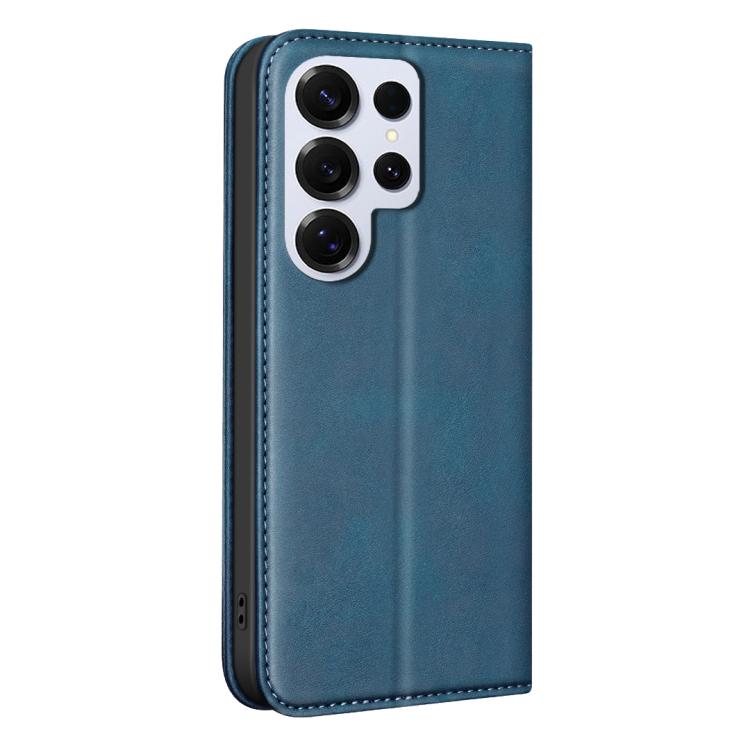 For Samsung Galaxy S23 Ultra 5G BINFEN COLOR Calfskin Texture Magnetic RFID Vegan Leather Phone Case
