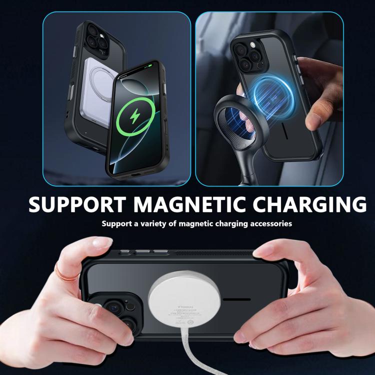 For iPhone 15 Plus Heavenly Eye Magnetic TPU Hybrid PC Phone Case