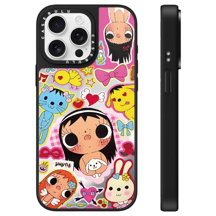 For iPhone 15 Pro Max YUY Series Pattern Mirror Phone Case
