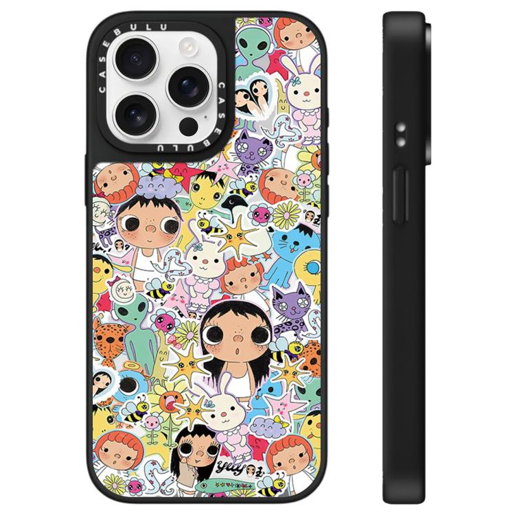For iPhone 15 Pro Max YUY Series Pattern Mirror Phone Case