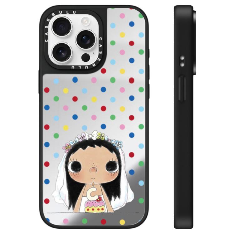 For iPhone 15 Pro Max YUY Series Pattern Mirror Phone Case