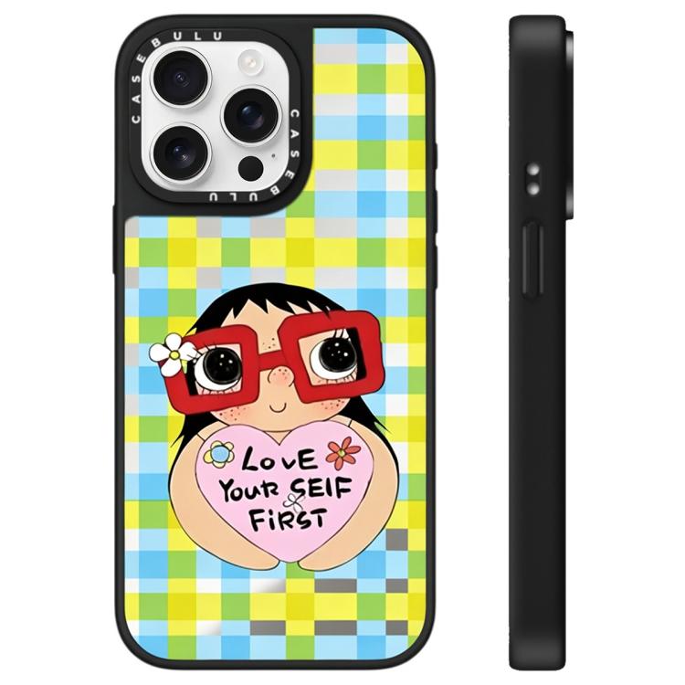 For iPhone 15 Pro YUY Series Pattern Mirror Phone Case