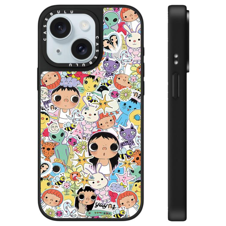 For iPhone 15 Plus YUY Series Pattern Mirror Phone Case
