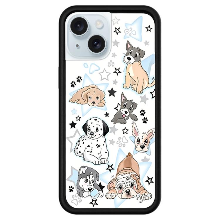For iPhone 15 Plus WildFlow Cartoon Party Series Pattern Phone Case