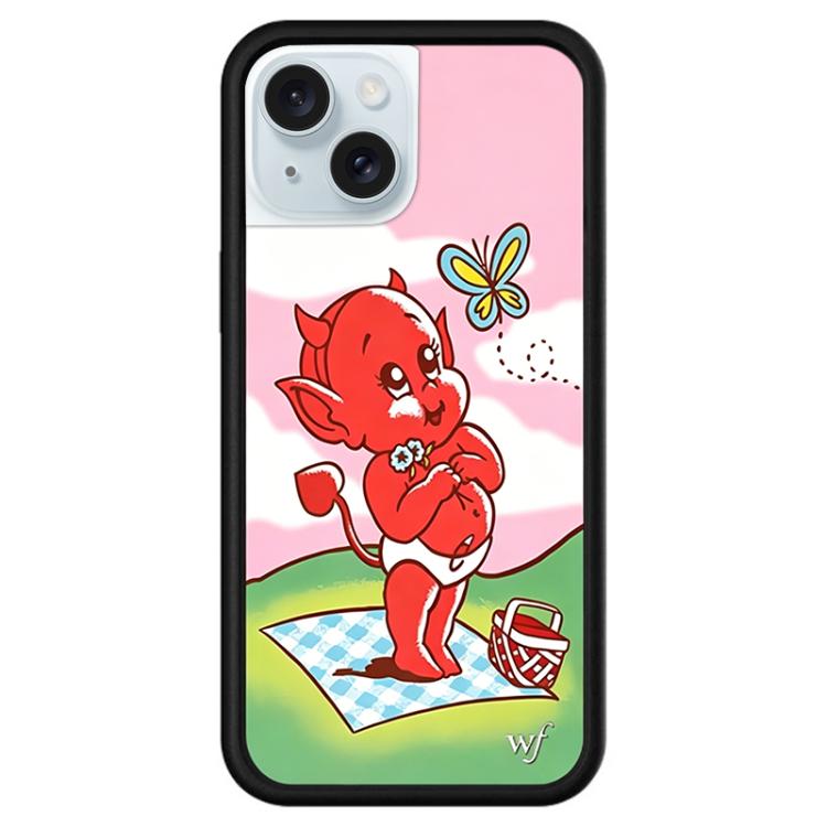 For iPhone 15 WildFlow Cartoon Party Series Pattern Phone Case