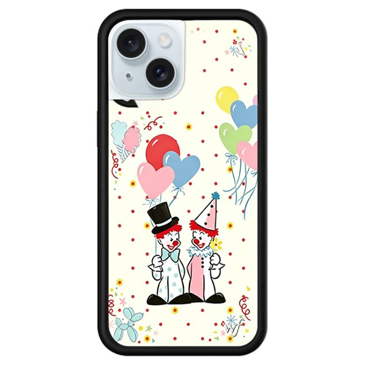 For iPhone 15 WildFlow Cartoon Party Series Pattern Phone Case