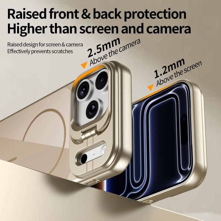 For iPhone 13 Lens Frame Stand Glass Thin Circle Magnetic Phone Case