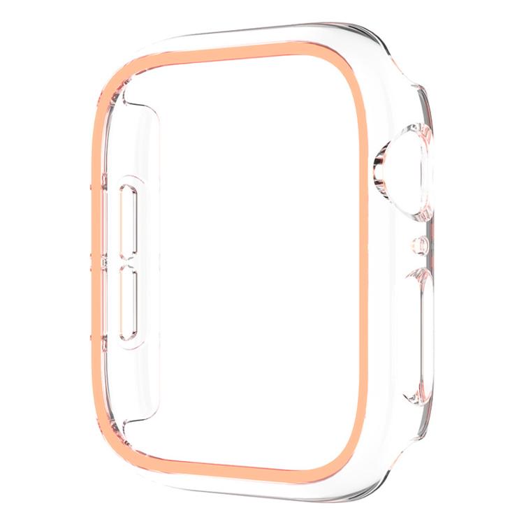 For Apple Watch Series 9 / 8 / 7 45mm XDfind Transparent Luminous Half Coverage Hollow PC Watch Case