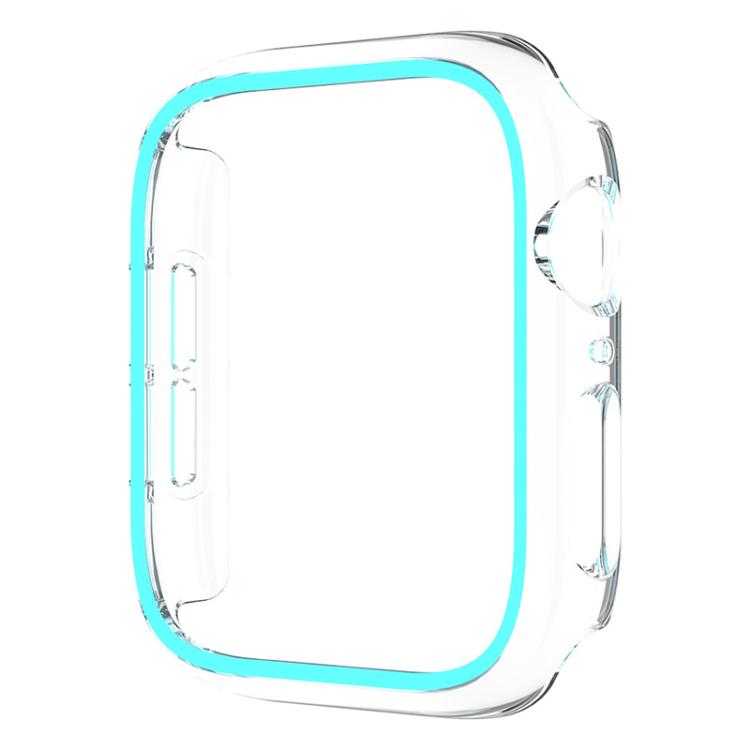 For Apple Watch Series 9 / 8 / 7 41mm XDfind Transparent Luminous Half Coverage Hollow PC Watch Case