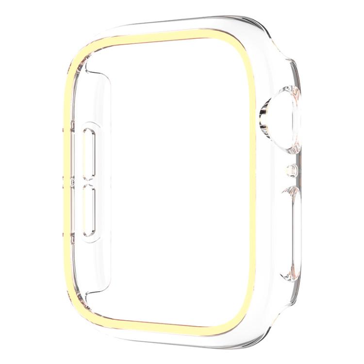 For Apple Watch Series 9 / 8 / 7 41mm XDfind Transparent Luminous Half Coverage Hollow PC Watch Case