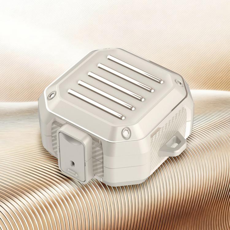 For Galaxy Buds 4 / 4 Pro Luggage Carbon Fiber Horizontal Texture Shockproof  Earphone Protective Case with Hook