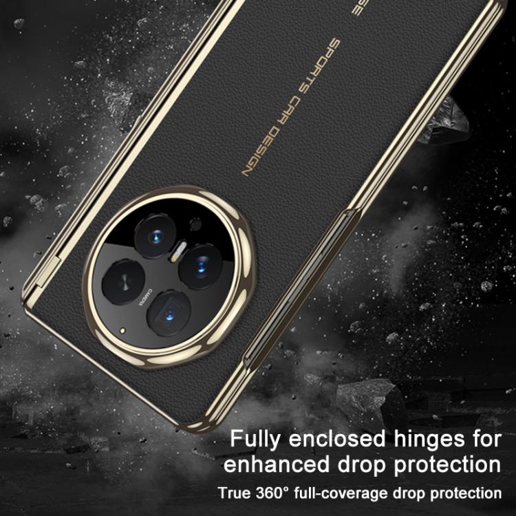 For Honor Magic V6 GKK Integrated Magnetic Fold Hinge Leather Magsafe Shockproof Phone Case