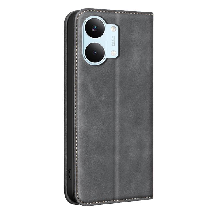 For Redmi Turbo 5 Max 5G BINFEN COLOR Calfskin Texture Magnetic RFID Vegan Leather Phone Case