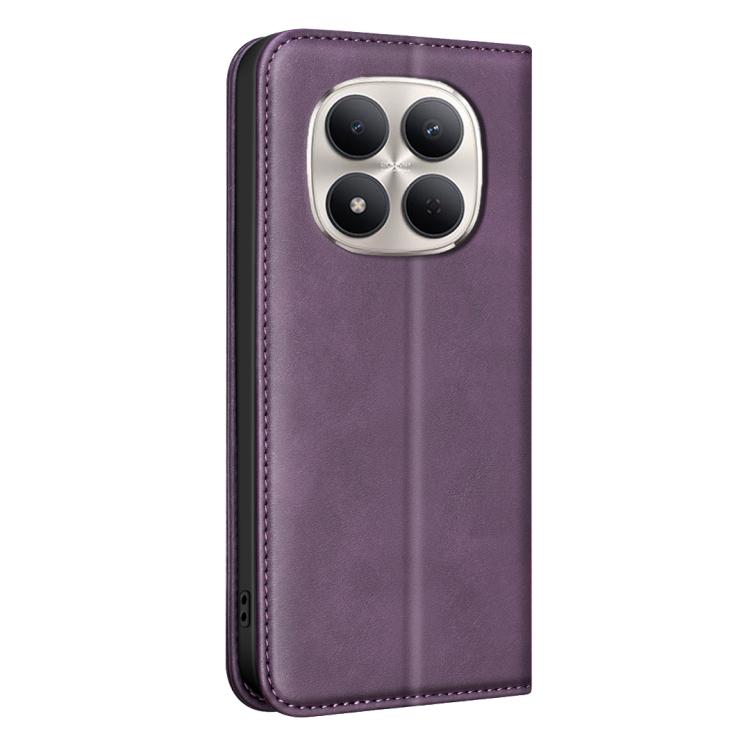 For Redmi Note 15 Pro 5G Global 163.6mm BINFEN COLOR Calfskin Texture Magnetic RFID Vegan Leather Phone Case