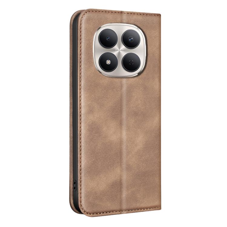 For Redmi Note 15 Pro 5G Global 163.6mm BINFEN COLOR Calfskin Texture Magnetic RFID Vegan Leather Phone Case