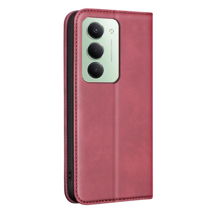 For Redmi 15 5G Global/4G SEA 169.5 BINFEN COLOR Calfskin Texture Magnetic RFID Vegan Leather Phone Case
