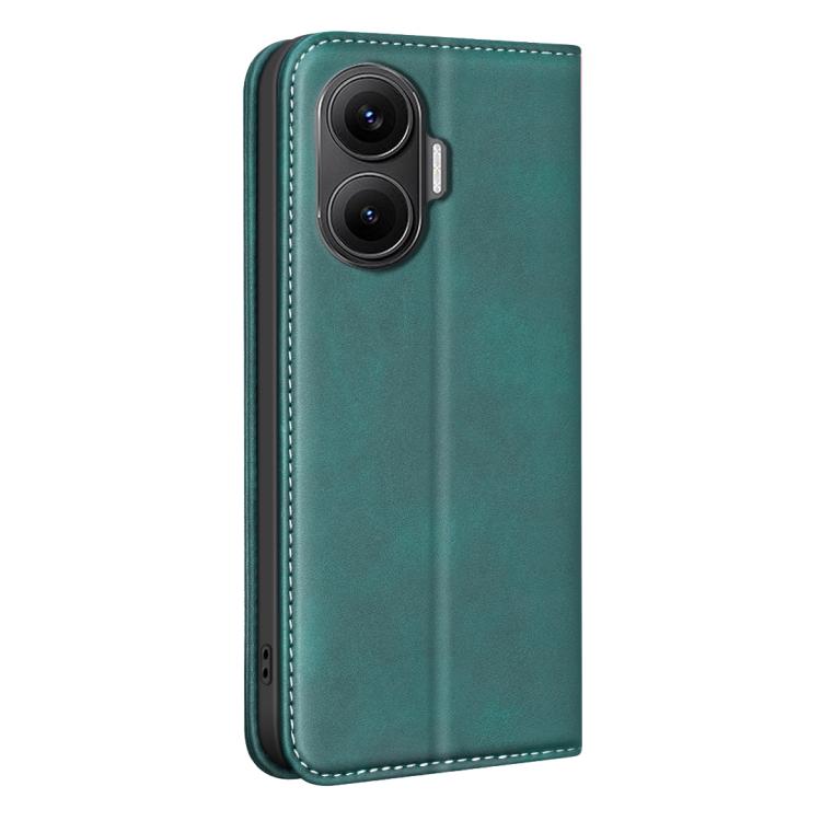 For Redmi Turbo 4 Pro BINFEN COLOR Calfskin Texture Magnetic RFID Vegan Leather Phone Case