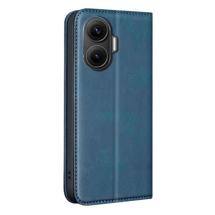 For Redmi Turbo 4 Pro BINFEN COLOR Calfskin Texture Magnetic RFID Vegan Leather Phone Case