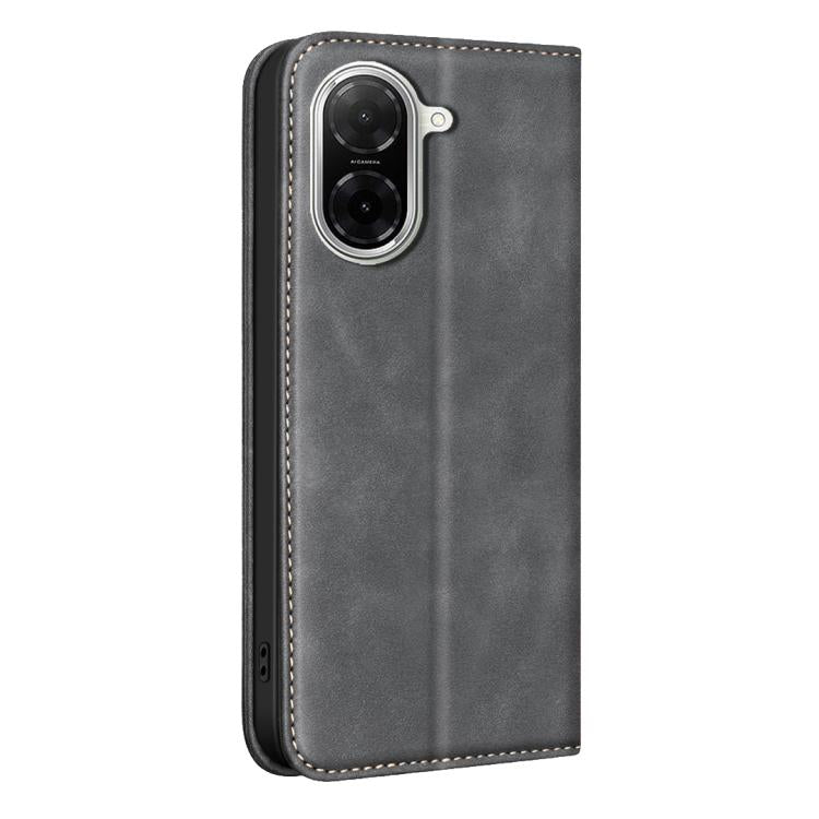 For Redmi A5 4G 171.7mm BINFEN COLOR Calfskin Texture Magnetic RFID Vegan Leather Phone Case