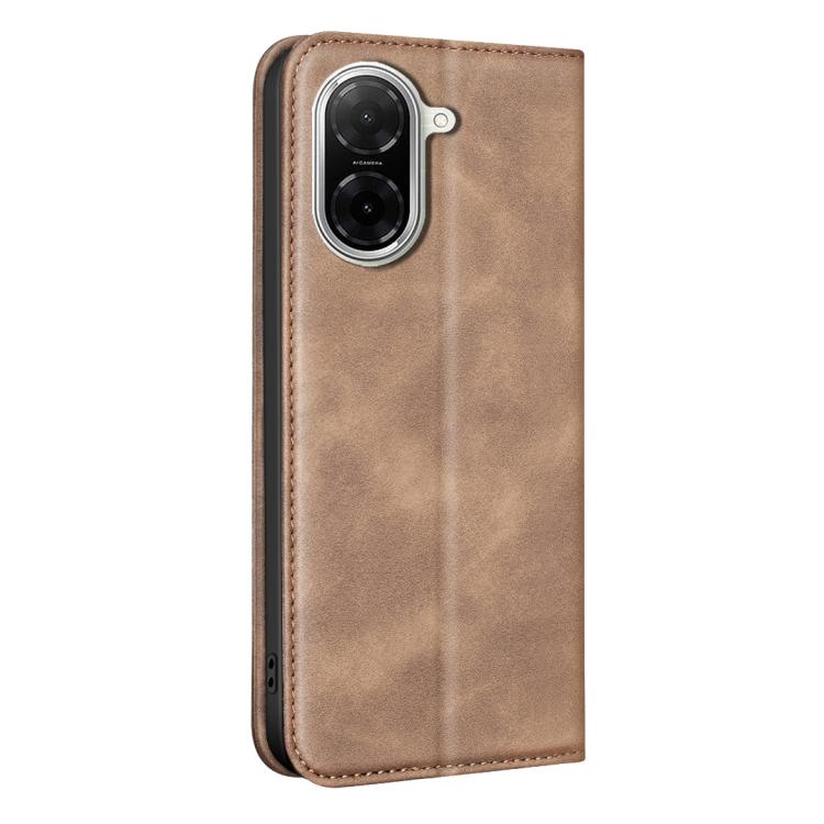 For Redmi A5 4G 171.7mm BINFEN COLOR Calfskin Texture Magnetic RFID Vegan Leather Phone Case
