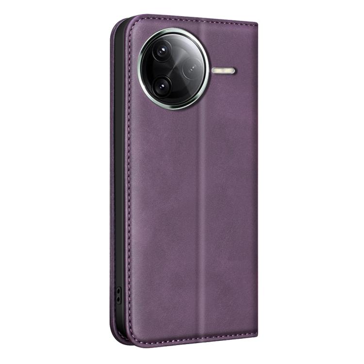 For Redmi K80/K80 Pro BINFEN COLOR Calfskin Texture Magnetic RFID Vegan Leather Phone Case