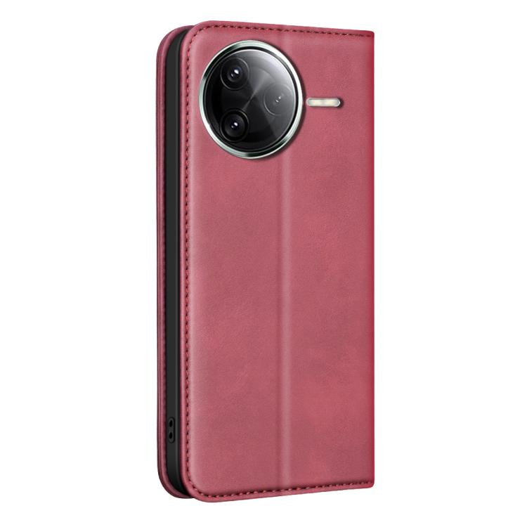 For Redmi K80/K80 Pro BINFEN COLOR Calfskin Texture Magnetic RFID Vegan Leather Phone Case
