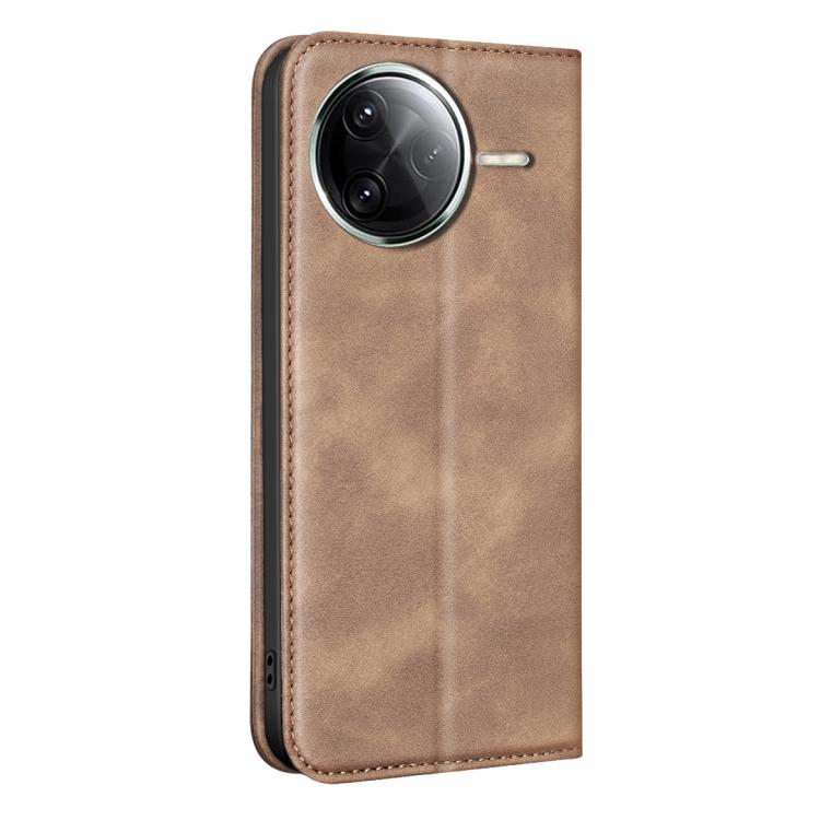 For Redmi K80/K80 Pro BINFEN COLOR Calfskin Texture Magnetic RFID Vegan Leather Phone Case