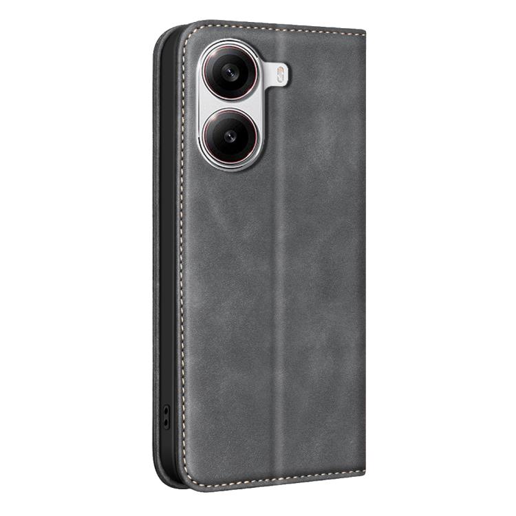 For Redmi Turbo 4 5G/Poco X7 Pro BINFEN COLOR Calfskin Texture Magnetic RFID Vegan Leather Phone Case
