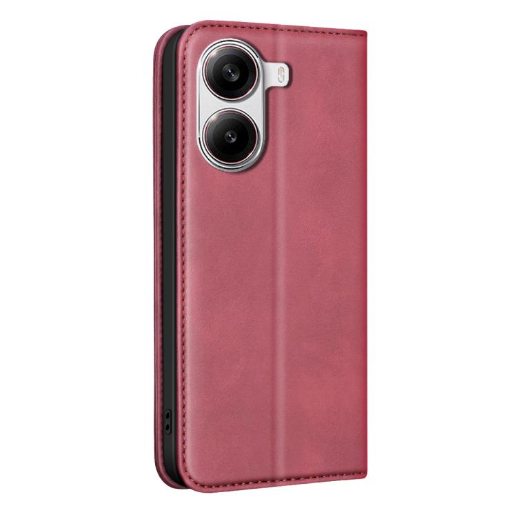 For Redmi Turbo 4 5G/Poco X7 Pro BINFEN COLOR Calfskin Texture Magnetic RFID Vegan Leather Phone Case