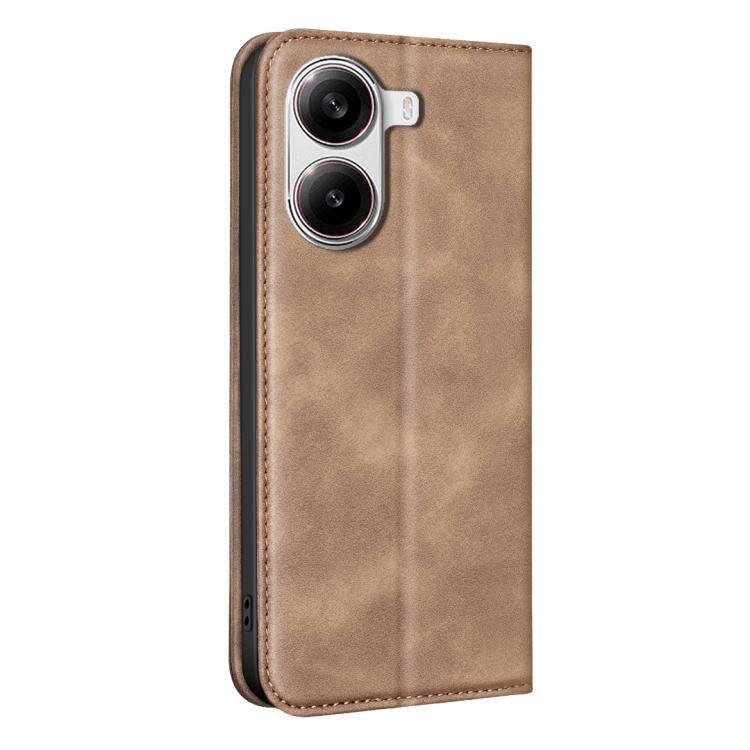 For Redmi Turbo 4 5G/Poco X7 Pro BINFEN COLOR Calfskin Texture Magnetic RFID Vegan Leather Phone Case