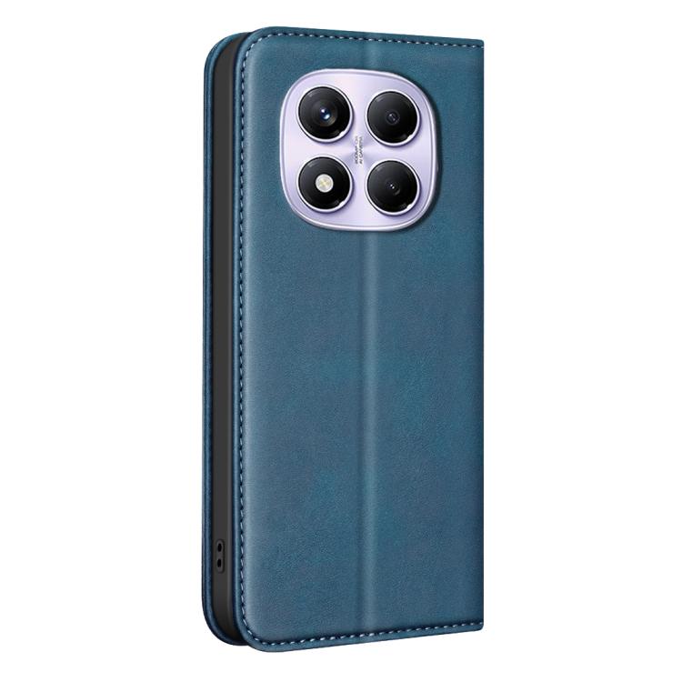 For Redmi Note 14 Pro 4G BINFEN COLOR Calfskin Texture Magnetic RFID Vegan Leather Phone Case