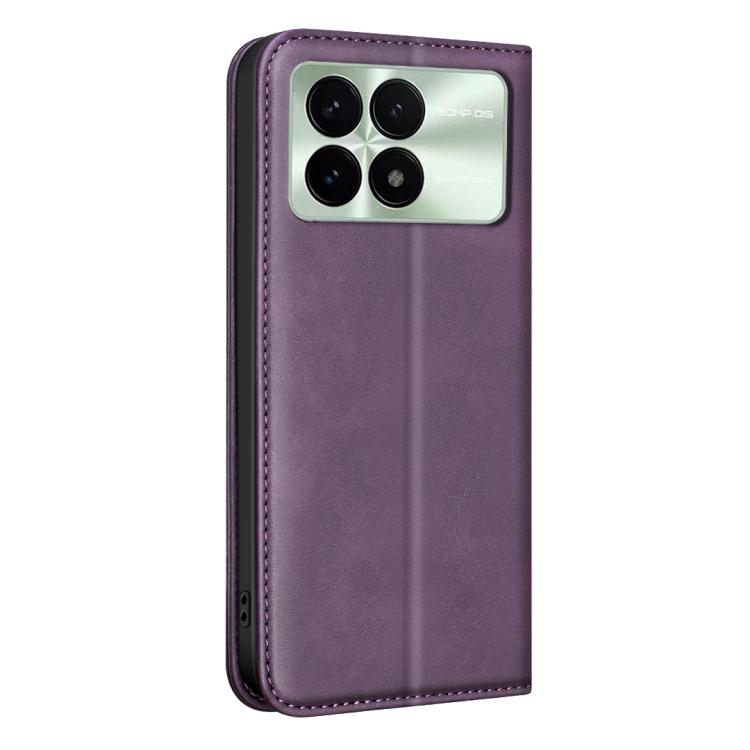 For Redmi K70 / K70 Pro BINFEN COLOR Calfskin Texture Magnetic RFID Vegan Leather Phone Case