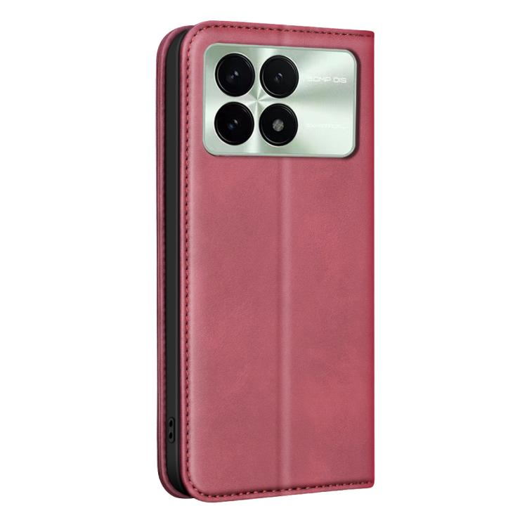 For Redmi K70 / K70 Pro BINFEN COLOR Calfskin Texture Magnetic RFID Vegan Leather Phone Case
