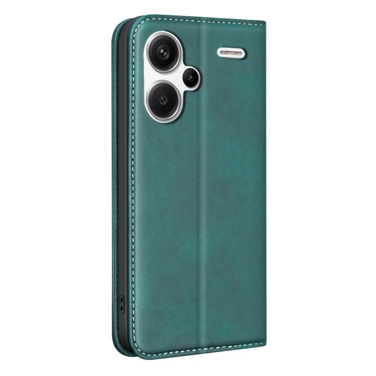 For Redmi Note 13 Pro+ 4G BINFEN COLOR Calfskin Texture Magnetic RFID Vegan Leather Phone Case