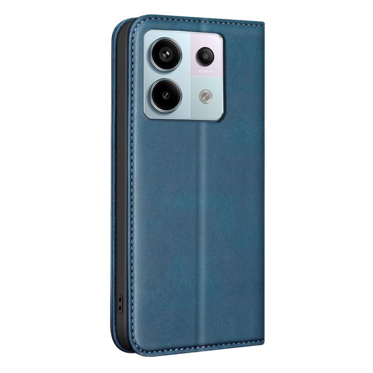 For Redmi Note 13 Pro 5G BINFEN COLOR Calfskin Texture Magnetic RFID Vegan Leather Phone Case