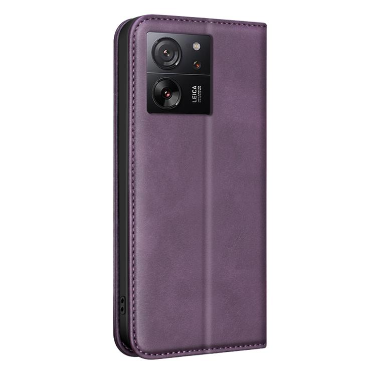 For Xiaomi 13T / Redmi K60 Ultra BINFEN COLOR Calfskin Texture Magnetic RFID Vegan Leather Phone Case