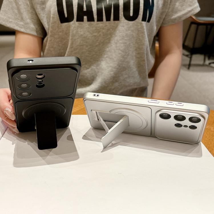 For Galaxy S25 FE 5G Instantly Transforms Into 17 Pro Invisible Holder Magnetic Phone Case