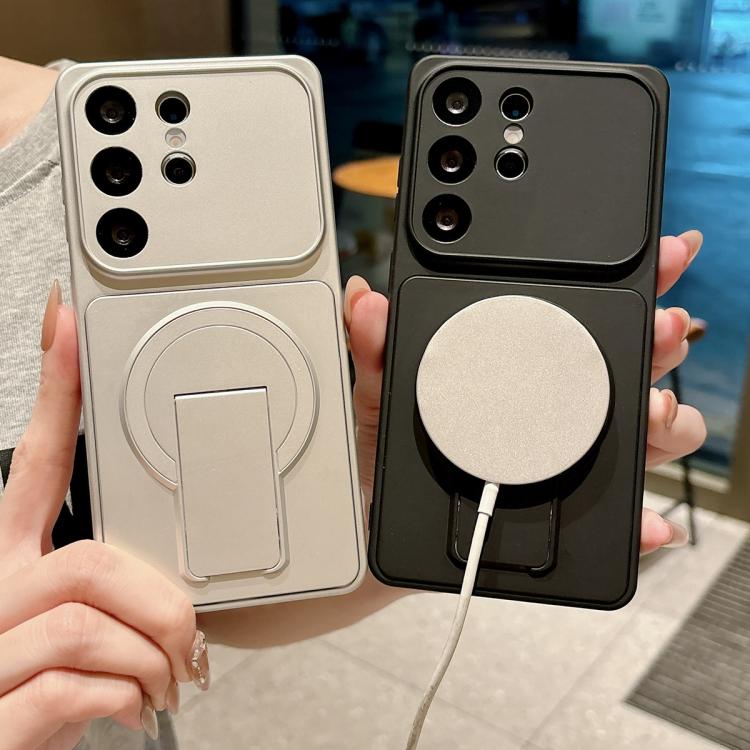 For Galaxy S23+ 5G Instantly Transforms Into 17 Pro Invisible Holder Magnetic Phone Case