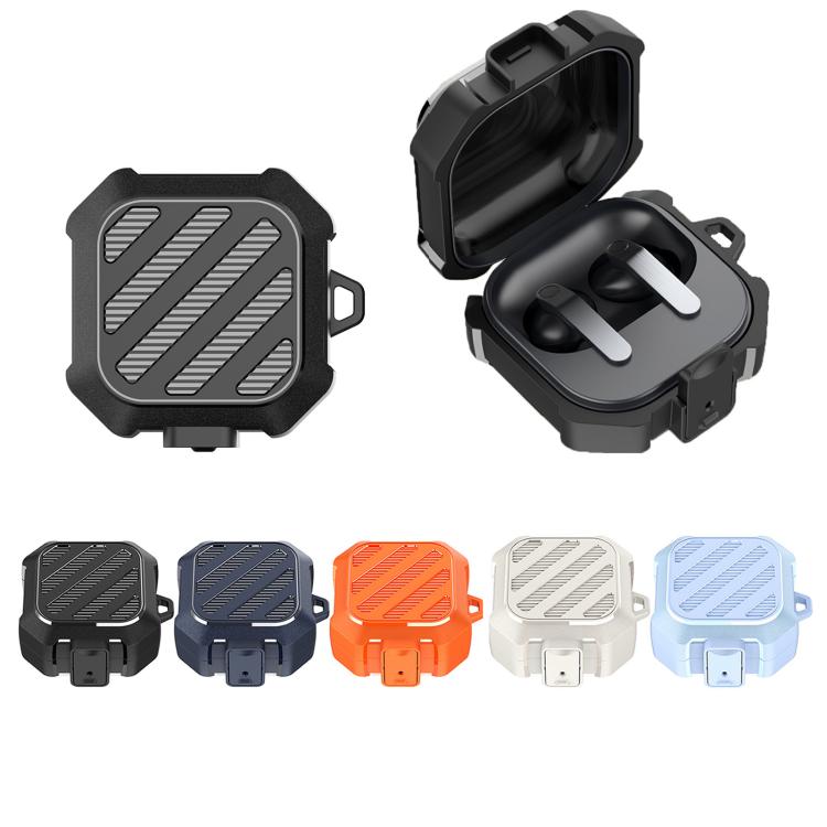 For Galaxy Buds 4 / 4 Pro Luggage Carbon Fiber Shockproof Earphone Protective Case with Hook