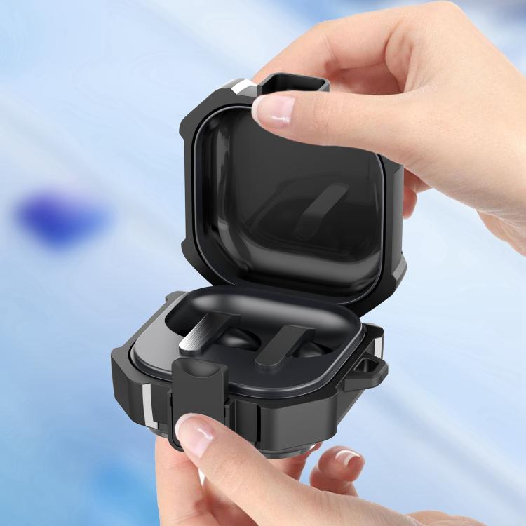 For Galaxy Buds 4 / 4 Pro Luggage Carbon Fiber Shockproof Earphone Protective Case with Hook