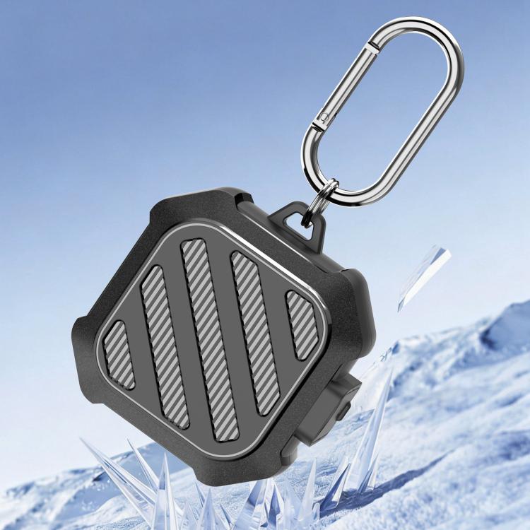 For Galaxy Buds 4 / 4 Pro Luggage Carbon Fiber Shockproof Earphone Protective Case with Hook