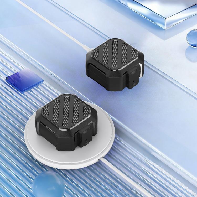 For Galaxy Buds 4 / 4 Pro Luggage Carbon Fiber Shockproof Earphone Protective Case with Hook