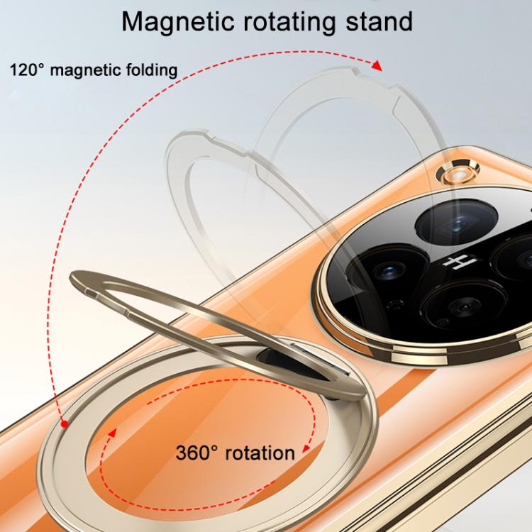 For OPPO Find N6 5G GKK Integrated Magnetic Folding Hinge Phantom Phone Case with Rotating Holder