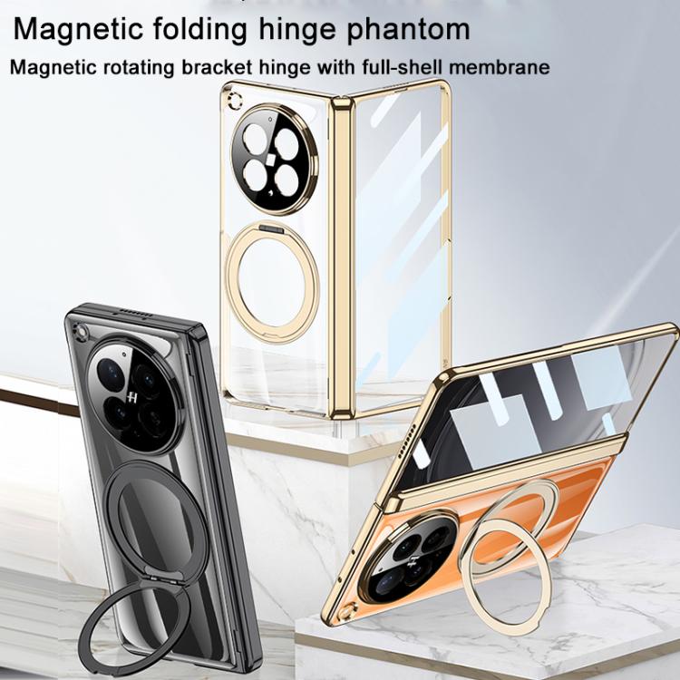 For OPPO Find N6 5G GKK Integrated Magnetic Folding Hinge Phantom Phone Case with Rotating Holder
