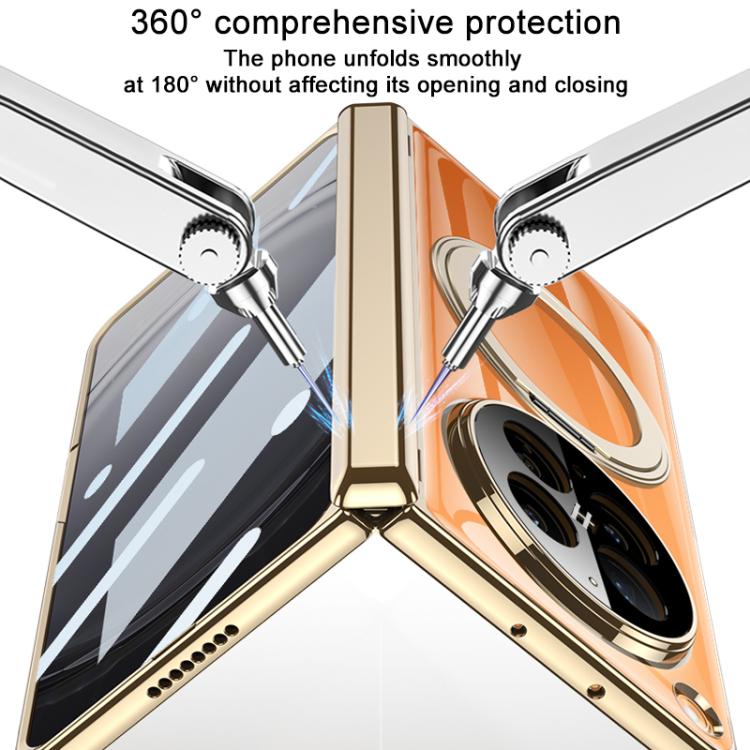 For OPPO Find N6 5G GKK Integrated Magnetic Folding Hinge Phantom Phone Case with Rotating Holder